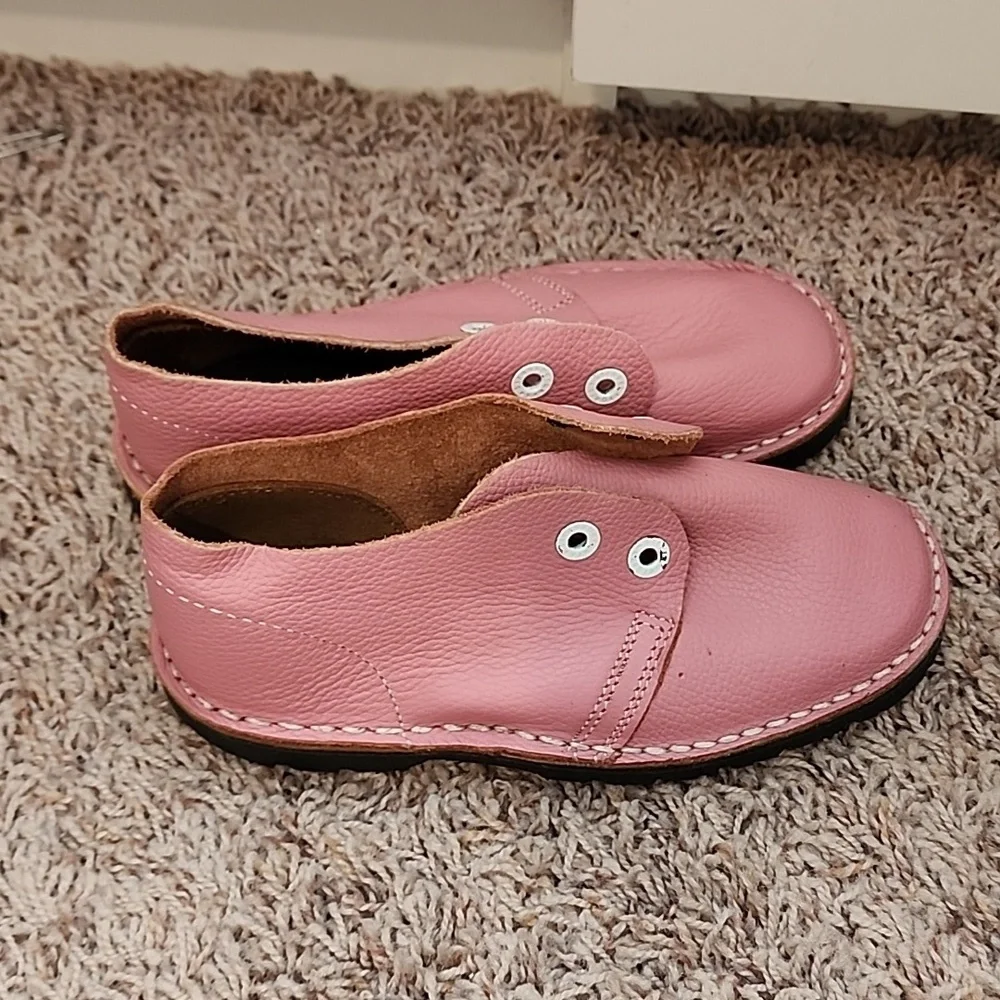 Pink custom leather shoes - Picture 1 of 4